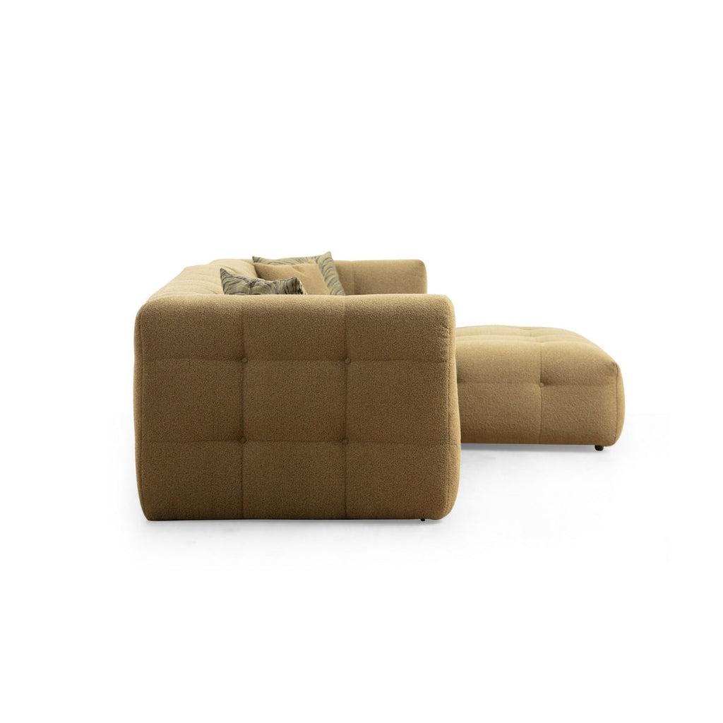 MATT Design | Cady 3 Seater Right - Khaki - Bolighuset Werenberg 